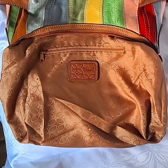 Vintage Fossil Striped Hobo Shoulder bag - Picture 4 of 16